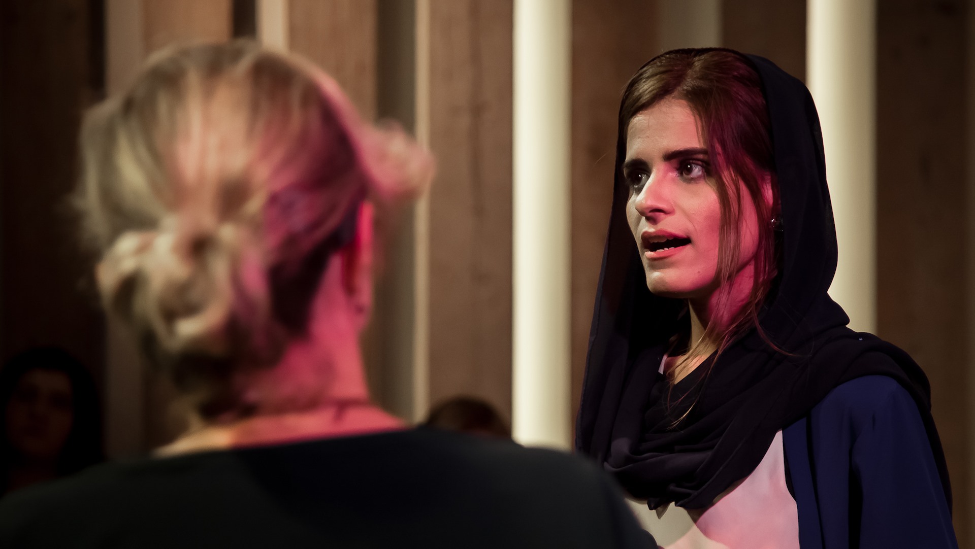 Kazheen Jalal during Haguetalks. Five years on: How are women in the Yazidi community rebuilding after IS? 1